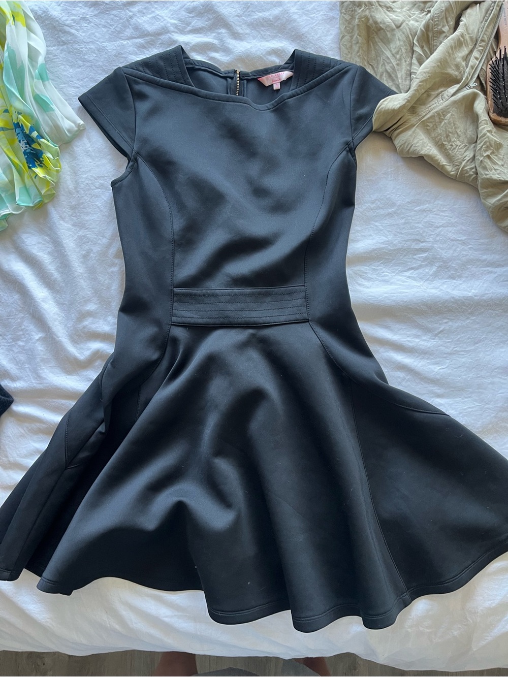 Ted Baker London Black Fit-and-Flare Mini Dress size 0 Ted baker, fits size 2/4